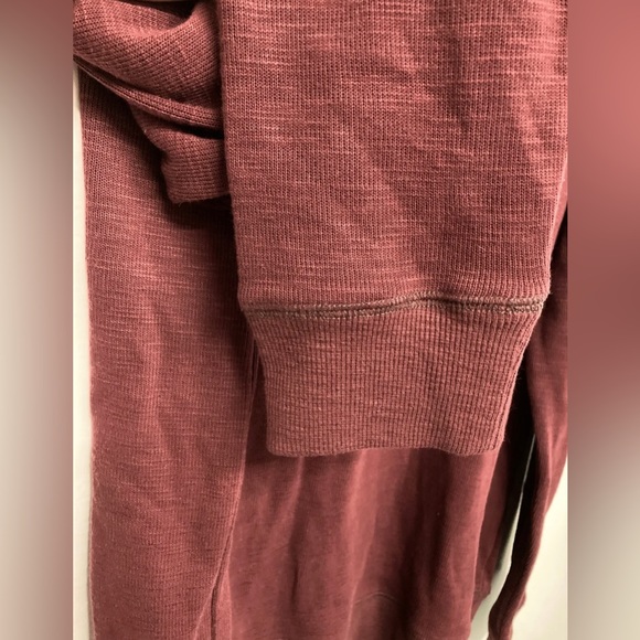 Flag & Anthem Mens 1/4 Zip Sweater Pullover Large Maroon Mid-Weight Stretch - Picture 10 of 13